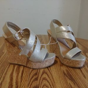 Charming Charlie | Wedges | Gold | Size 10